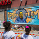 Jordan and Royal Pacheco learn of George Floyd’s murder at 38th Street and Chicago Avenue intersection, ahead of former Minneapolis police officer Derek Chauvin’s sentencing, on June 25, 2021, in Minneapolis, Minnesota. Chauvin is sentenced today on charges of second-degree unintentional murder, third-degree murder, and second-degree manslaughter for the murder of George Floyd on May 25, 2020.